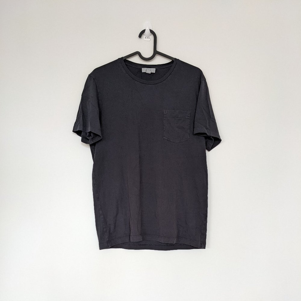 COS Navy Cotton Crew Neck Short-Sleeve T-Shirt (Size: S)